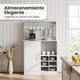 thumbnail image 4 of Mueble Bar Cava Con Botellero Estantes Puerta Y 6 Soportes Blanco, 4 of 7