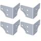 thumbnail image 2 of Pack De 4 Soportes En L Con Relieve 6 Agujeros Penn Elcom 4 B-1128, 2 of 2