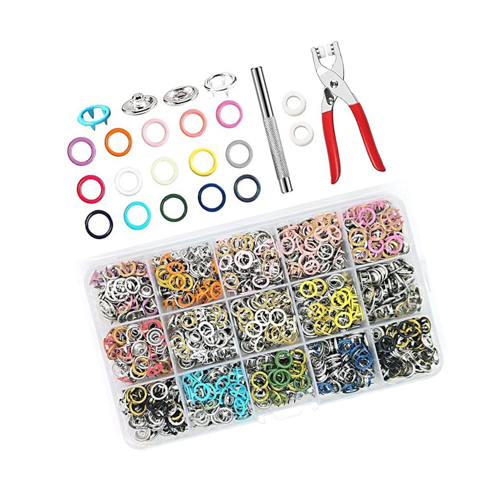 Bothyi - 300 Juegos De Botones A Presión Con Alicates De Sujeción Juego De Herramientas De Prensa Para Chaqueta De Costura