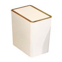 Bothyi - Bote De Basura Con Tapas, Papelera De Cocina De Diseño Simple Para El Hogar, Inodoro, 12 L, Blanco