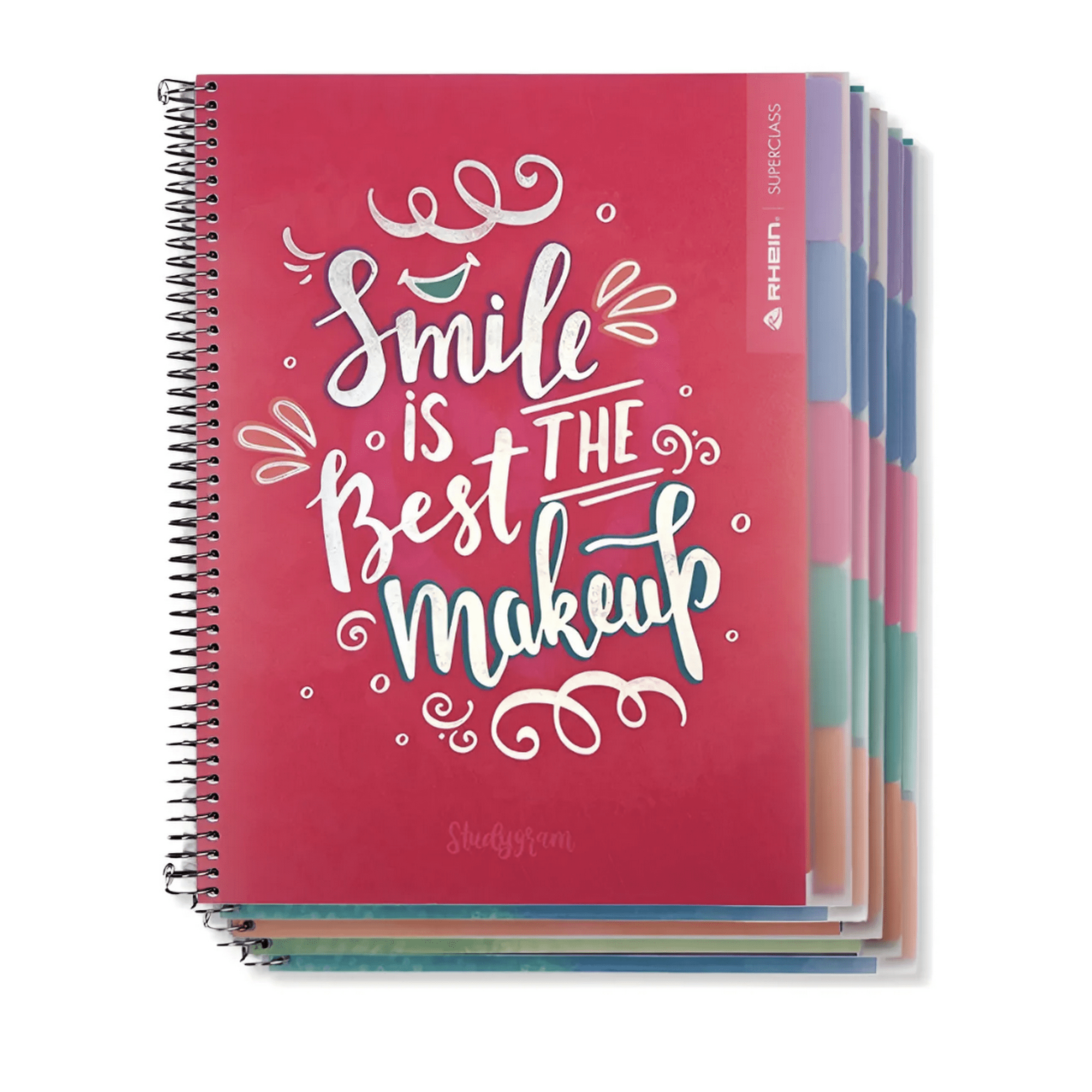 Pack 5 Cuadernos Study Gram Rhein Medio Oficio 150 Hojas