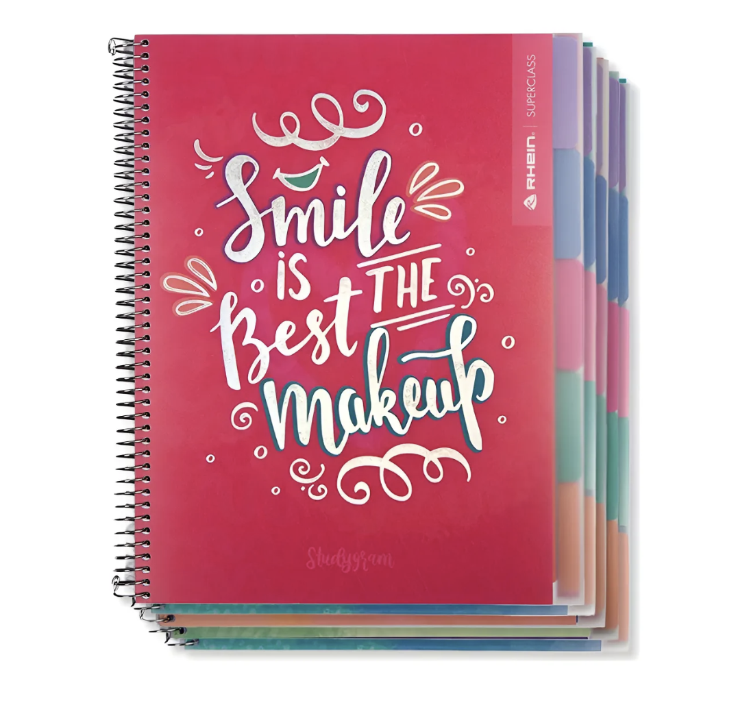 Pack 5 Cuadernos Study Gram Rhein Medio Oficio 150 Hojas