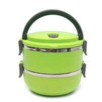 Riqui - Lonchera Doble Compartimiento Térmica Verde