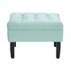 thumbnail image 3 of Set Poufs Wood 2 Cuerpos Felpa Verde Agua, 3 of 6
