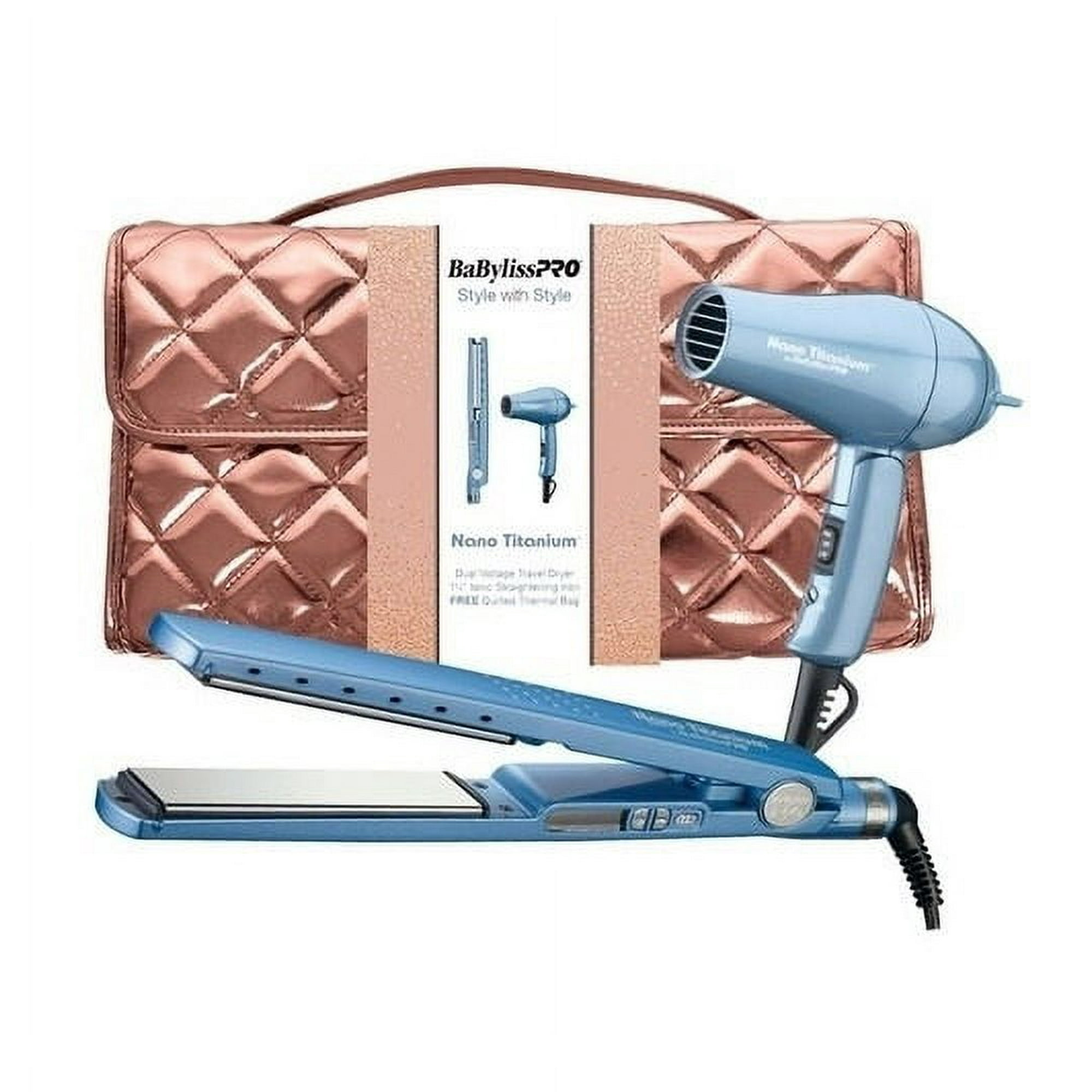 Babyliss Pro - Kit Travel Plancha 32mm Y Secadora Mini Babylisspro 2un