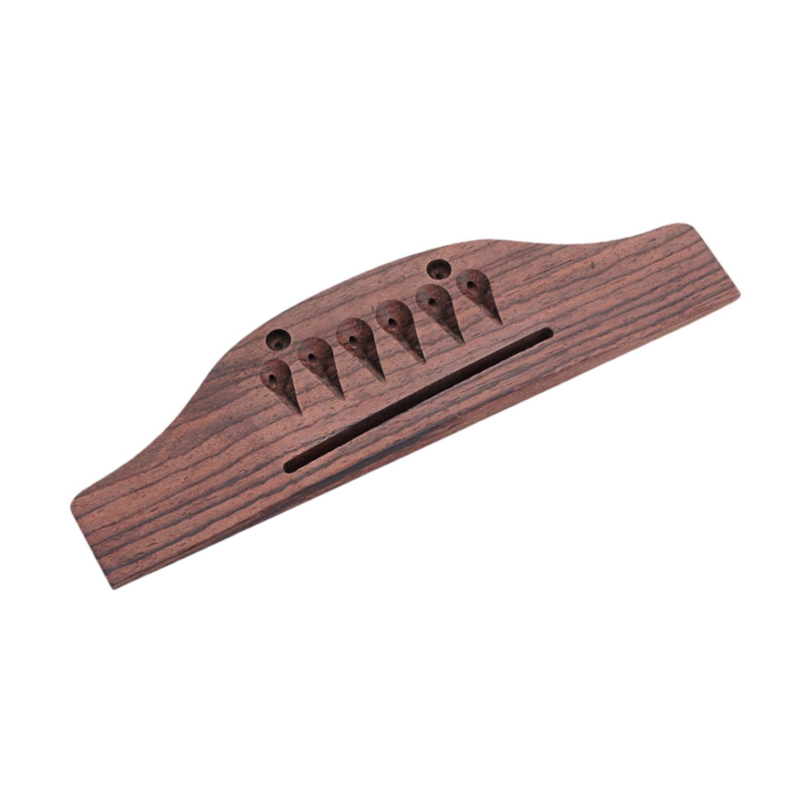 Magideal - Puente De Guitarra Acústica, 6 Cuerdas, Práctico Sillín De Madera Para Guitarra, Tuerca Ranurada Para Guitarra Y Sillín Para Piezas De Guitarra Acústi