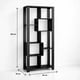 thumbnail image 5 of Estantería Prisma Noir Librero Geométrico Moderno 39x80x180 - Negro, 5 of 7