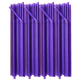 thumbnail image 1 of Xiao Hua 200 Popotes de Plástico Flexibles, Popotes Desechables ultra Largos Curvos Elegantes para Fiesta Morados, 1 of 4