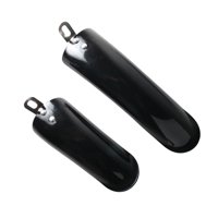 Ioensy - 2 Uds Guardabarros De Bicicleta Plegable Guardabarros Delantero Trasero Piezas De Ciclismo Negro 12 Pulgadas