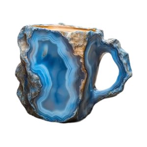 Magideal - Taza De Café Taza De Té Amante Del Té Regalo De Vacaciones Coleccionable Interior Exterior Irregular, Taza De Té De Cultura Oriental, Taza De Té Hecha Azul