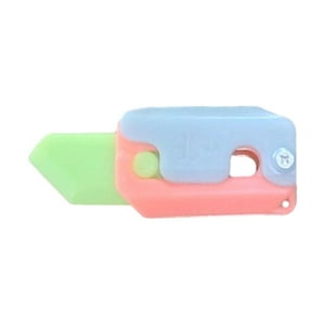 Genérico - Cuchillo De Rábano Luminoso Juguetes Cuchillo Sensorial Fidget Para Regalos De Vacaciones Familiares Azul