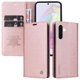 thumbnail image 4 of Funda Billetera de Cuero para Samsung Galaxy A56 5G con Tarjetero y Soporte - Tapa Magnética Rosa, 4 of 6