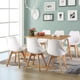 thumbnail image 1 of Comedor Mesa Rectangular Color Madera 120x80 + 6 Sillas Tulip Blancas, 1 of 3