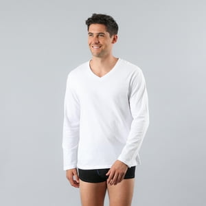 Camiseta Escote V Hombre Flores Hombre 50750-1