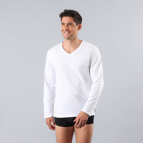 Camiseta Escote V Hombre Flores Hombre 50750-1