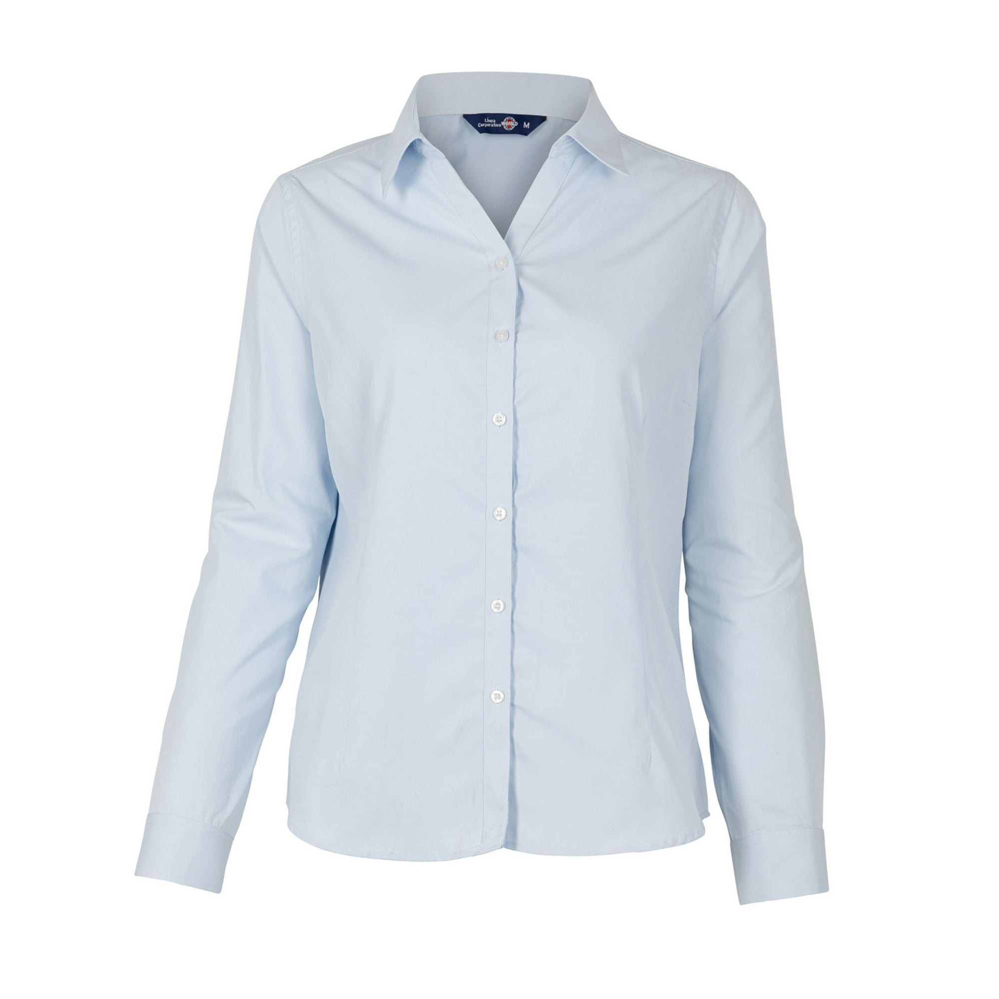 T-world - Blusa Trevira Light Manga Larga Mujer Celeste Claro