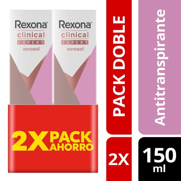 Pack Aerosol Rexona 2X Desodorante Woman Clinical Mujer, 300 ml