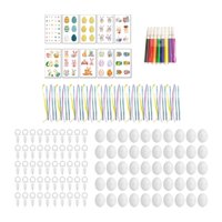 Bothyi - Blanco En Blanco Huevos De Pascua Fiesta Favores Regalo Decoración Diy Colgante Creativo