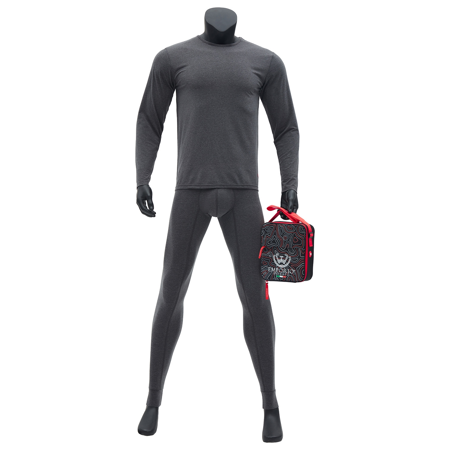 Giovacchino - Pack De Camiseta Y Calza Termica Primera Capa Hombre Con Bolso Regalo Talla M