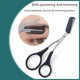 thumbnail image 4 of Tijeras para cejas XUJINCN con peine - Negro, 4 of 7
