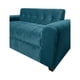thumbnail image 2 of Sofa Tres Cuerpos Brazo Redondo Felpa Turquesa, 2 of 3