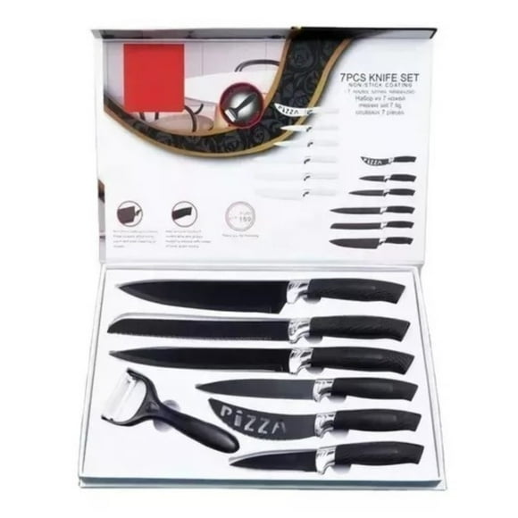 Set Cuchillos De Cocina Acero Inoxidable Antibacterial 7pcs