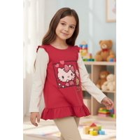 Polera Niña Hello Kitty Coral 6