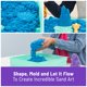 thumbnail image 3 of Juego de cajas de arena Kinetic Sand, 500 g, azul con almacenamiento y 4 moldes para niños de 3 años o más, 3 of 9