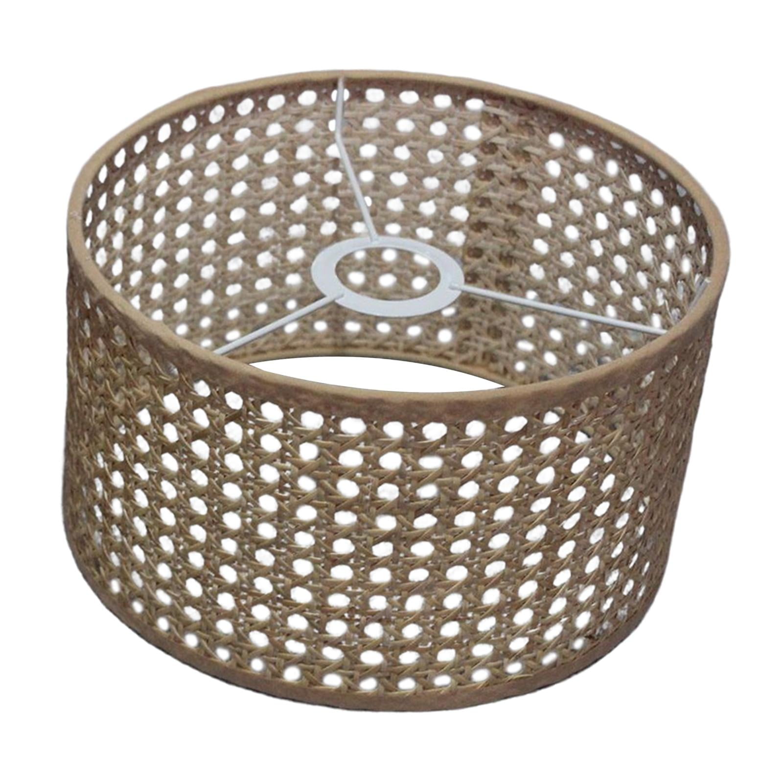 Magideal - Cubierta De Lámpara Colgante, Cestas Tejidas, Pantalla De Lámpara De Ratán, Accesorio De Iluminación Para Lámpara De Mesa, Lámpara De Pie, Pantalla De 22cmx14cm
