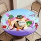 thumbnail image 5 of Supertato-theme Fitted Round Tablecloths Elastic Edged Table Covers Waterproof Table Cloth for Kitchen Holiday Party Tables Decor 120cm, 5 of 6