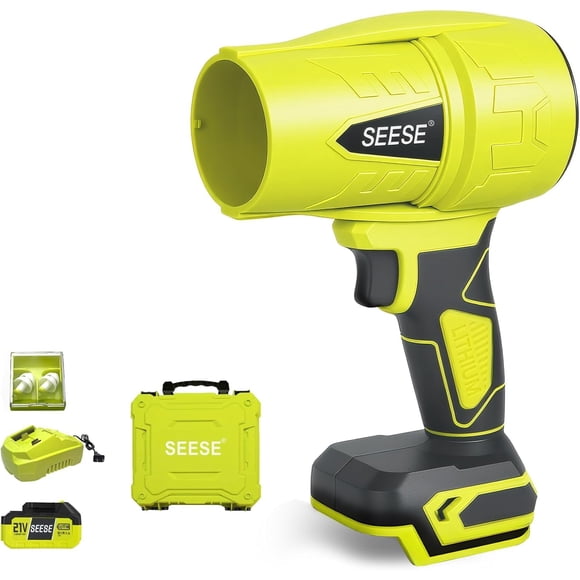 Soplador de hojas inalámbrico SEESE Turbo Jet 20V 4.0Ah velocidad 76MPH