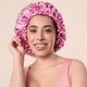 thumbnail image 3 of Gorro de satén reversible y ajustable Bounce Curl rosa, 3 of 7