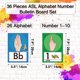 thumbnail image 3 of Arte de Pared YIYDONG 36 Piezas - Cartas del Alfabeto ASL, 3 of 7