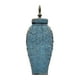 thumbnail image 1 of Florero Jarron De Cerámica Azul Envejecido Antiguo Alargado, 1 of 7