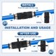 thumbnail image 4 of Uxcell 8mm (3/10") Válvula de bola de accesorios de conexión rápida, 6 piezas 0-60 grados BUC Válvula de control de flujo de aire Conectores rectos rápidos para sistema neumático de tuberías, negro, 4 of 6