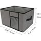thumbnail image 3 of Cestas de tela con tapa, 2 asas y ventana transparente, lavables y plegables, paquete de 1, 3 of 7
