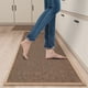 thumbnail image 2 of Kitchen Mat SUMLANS - Juego de 2 alfombras acolchadas y antideslizantes, color marrón, 2 of 8