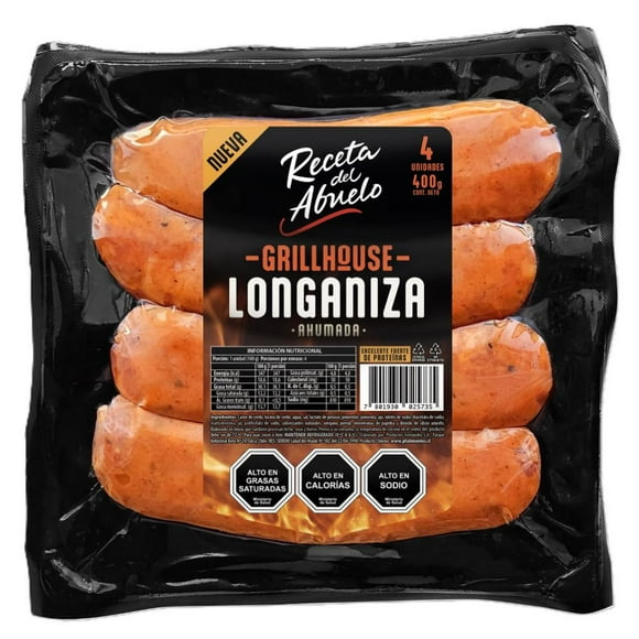 Longaniza Grillhouse Ahumada 4 Un, 400 g