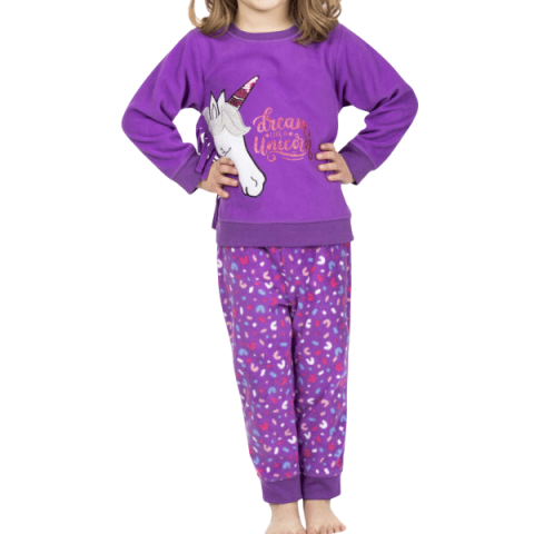 Lady Genny - Pijama Micropolar Unicornio Niñas