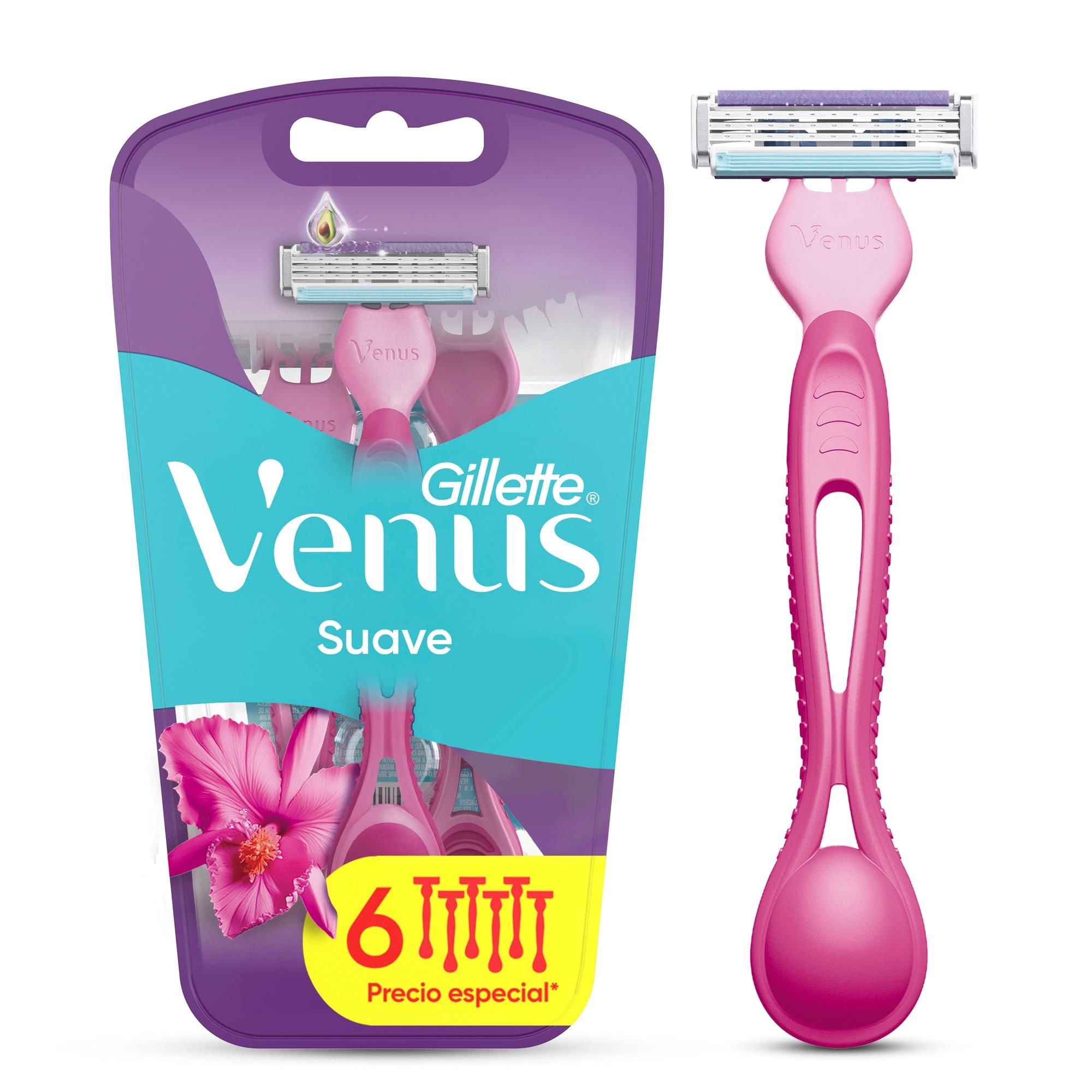 Máquina De Afeitar Femenina Aloe Vera Suave 6 Un Venus