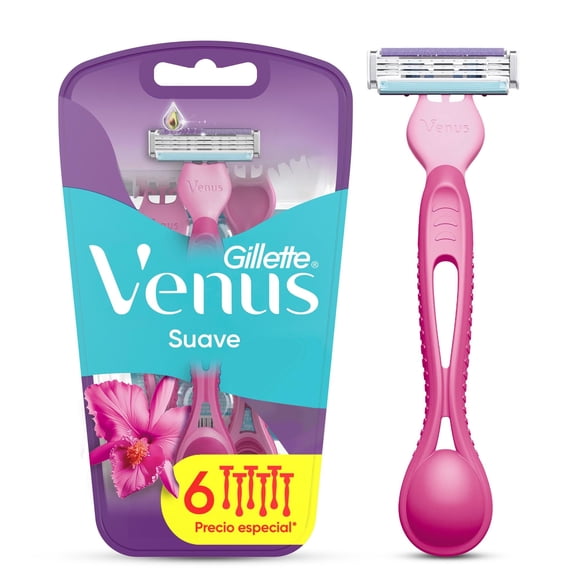 Máquina de Afeitar Femenina Aloe Vera Suave, 6 Un
