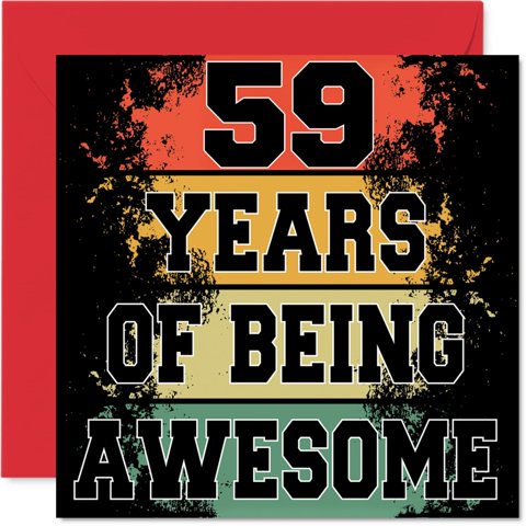 Tarjeta De Cumpleaños Stuff4 59Th Being Awesome Para Mujer Y Hombre
