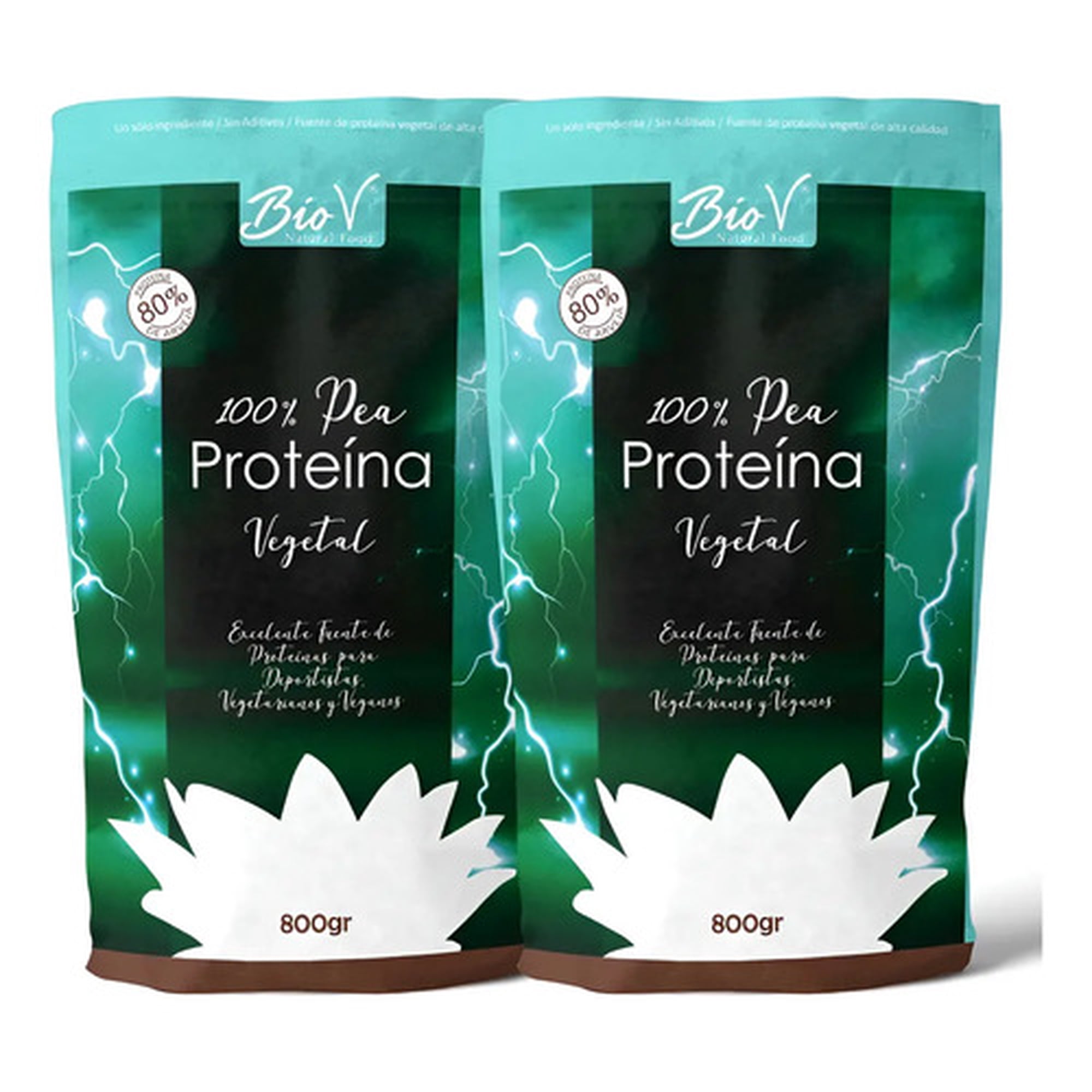 Pack X2 Proteínas De Arveja 800g Sin Gluten Vegano Biov Proteina De Arveja