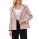 thumbnail image 4 of INSPIRE CHIC Chaqueta de Trabajo para Mujer de Doble Botonadura Traje de Trabajo XL Rosa, 4 of 5
