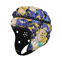 Ioensy - Casco De Rugby, Gorra Scrum, Transpirable, Para Portero De Fútbol, Color Azul Y Amarillo