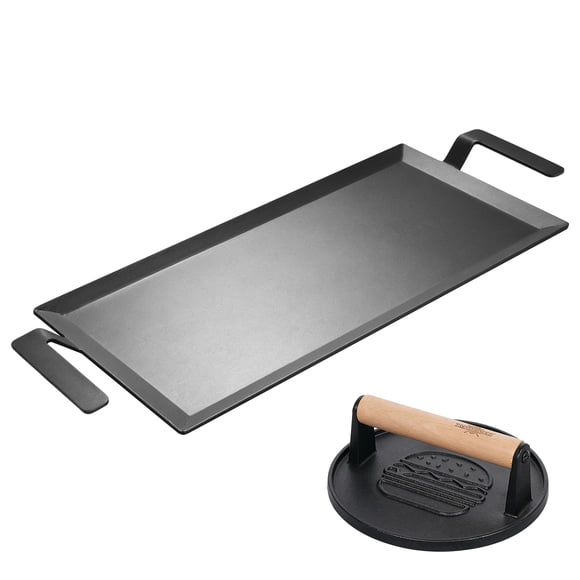 Plancha + prensa para parrilla XUDAKAIXIN de acero al carbono profesional