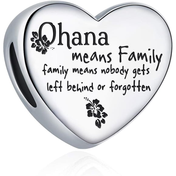 Charm Corazón Ohana Compatible Pandora 4.5mm Familia