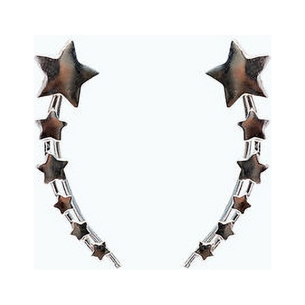 La Garza - Aros Mujer Plata Trepadores Estrella