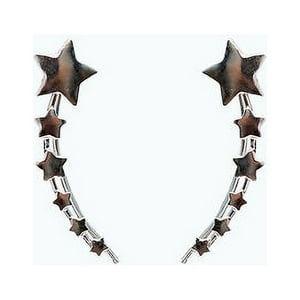 La Garza - Aros Mujer Plata Trepadores Estrella