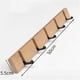 thumbnail image 4 of Perchero de pared plegable de madera natural con 5 ganchos, estante de pared autoadhesivo, colgador de llaves, organizador de pared de madera para baño, sala de estar, dormitorio, oficina y cocina., 4 of 5